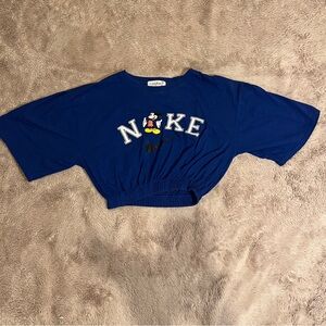 Nike Women's Blue Crop Top